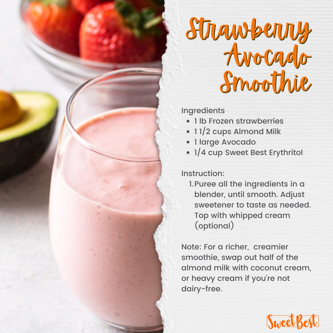Strawberry Avocado Smoothie - Natural Sweetener Philippines